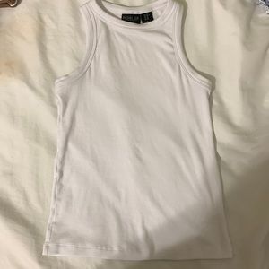 extra small white long tank